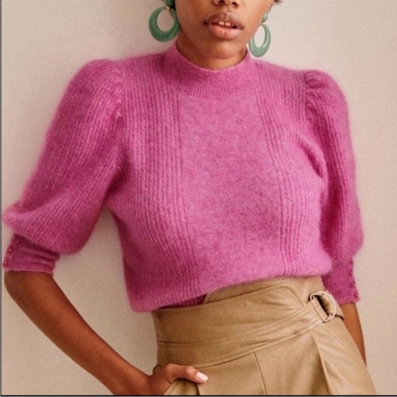 Sezane Sweaters - Sezane Rosalie Sweater Rose Parm Pink Purple Size Small